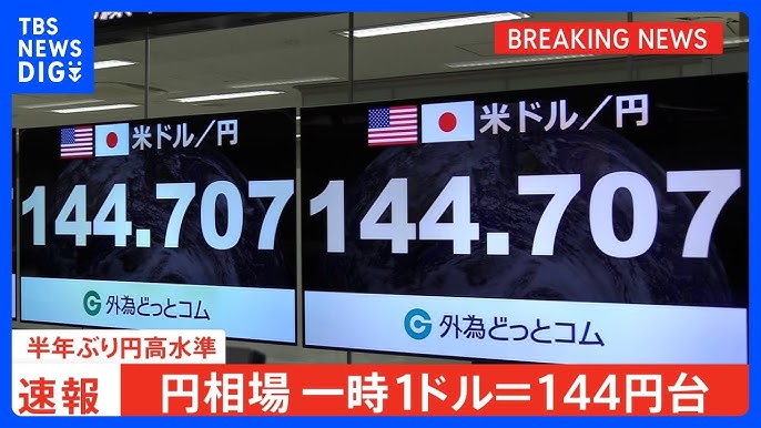 【速報】　１ドル＝１４４円